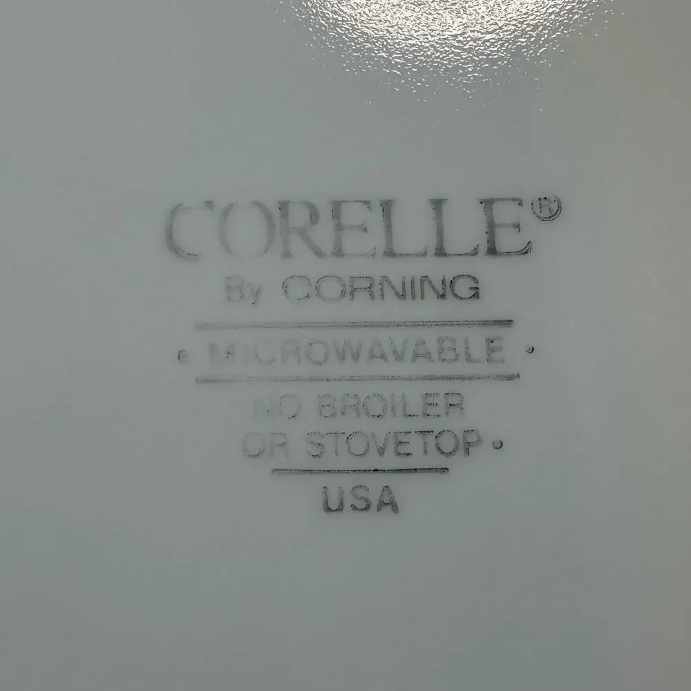 Set of 4 Corelle Sea and Sand Dinner Plates by Corning, plus one FREE